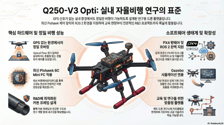 차세대 AI 및 V-SLAM 연구를 위한 최적의 플랫폼: QUAD Q250-V3 심층 분석