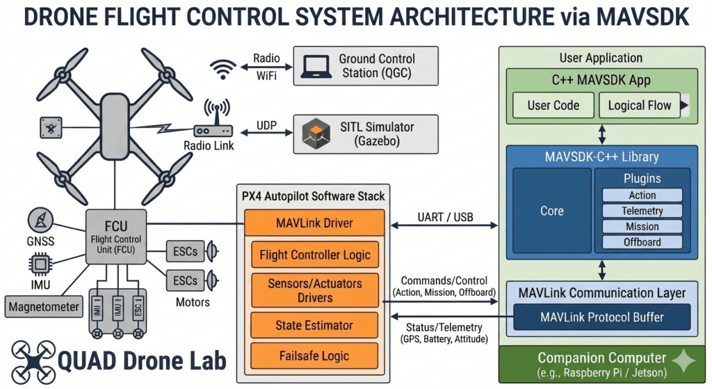 PX4 MAVSDK – C++ Programming [Part 1] Library Overview and Architecture ...