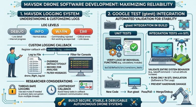 PX4 MAVSDK – C++ Programming [10편] 사용자 정의 로깅 및 통합 테스트(gtest)