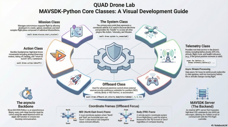 MAVSDK-Python 프로그래밍 완벽 가이드 [제4편]: MAVSDK 라이브러리 주요 클래스 알아보기