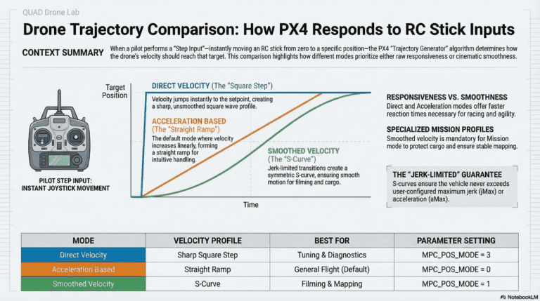 [PX4 튜닝 시리즈 6] 궤적 생성기(Trajectory Generator) 및 셋포인트 튜닝: 조종감과 비행 궤적의 예술