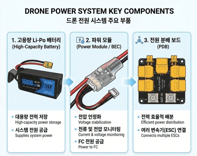 드론 자재 선정 – 전원부 : 911 FALCON 프로젝트