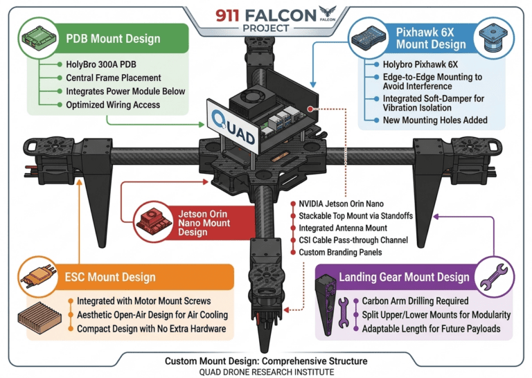 Main Component Mount Design : 911 FALCON Project