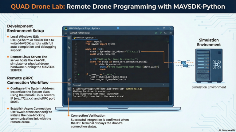 MAVSDK-Python 프로그래밍 완벽 가이드 [제3편]: 리모트 통신을 위한 MAVSDK Server 구축