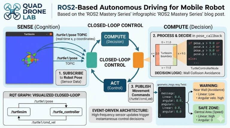 [ROS2 Mastery Part 6] Guide to Implementing Turtlesim Autonomous Driving Using Topic Communication