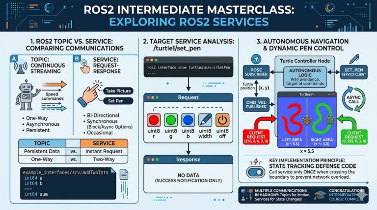 [ROS2 Mastery Part 7] ROS2 Service Programming – Guide to Automatic Turtle Pen Color Change Service