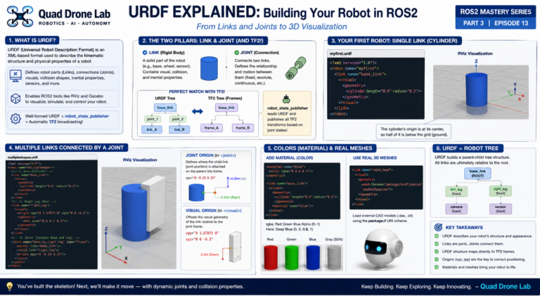 [ROS2 Mastery 13편] URDF(Universal Robot Description Format)란 무엇인가?