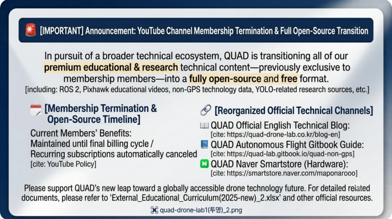 📢 [Important] Announcement: YouTube Channel Membership Termination & Full Open-Source Transition of Research and Educational Content