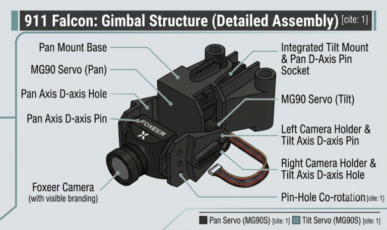 2-Axis Servo Gimbal Design and Wiring : 911 FALCON Project